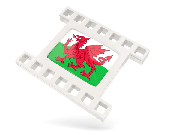 Movie icon with flag of wales — Stock Photo, Image
