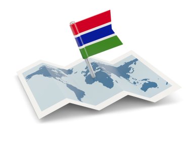 Gambiya bayrağı ile göster