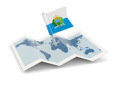 San marino bayrağı ile göster