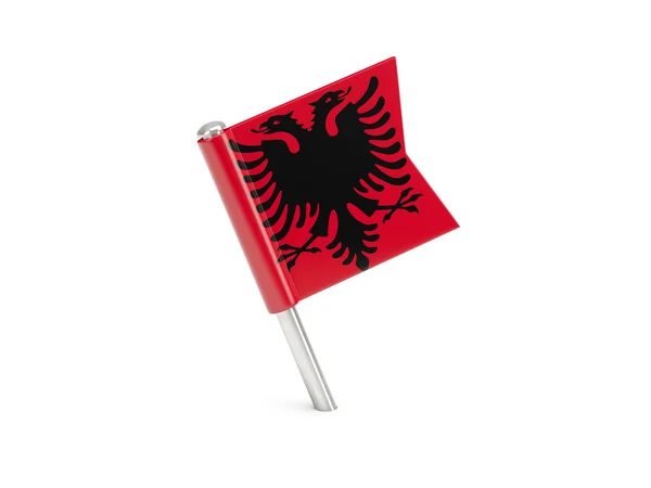 Flag pin of albania — Stock Photo, Image