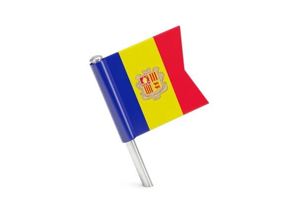 Pin de bandera de andorra —  Fotos de Stock