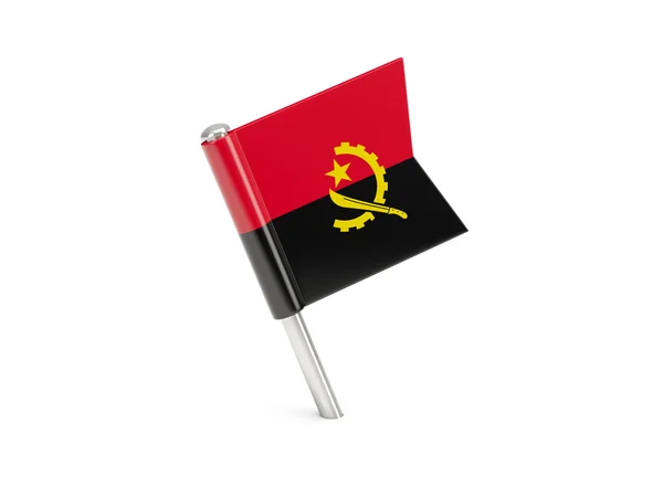 Flagga pin av angola — Stockfoto