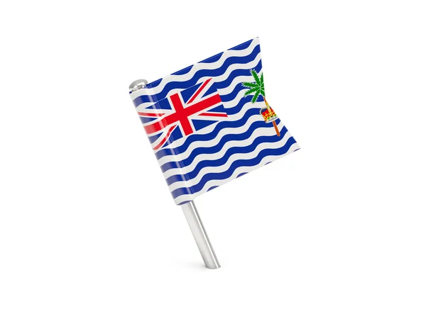 Flag pin of british indian ocean territory — Stock Photo, Image