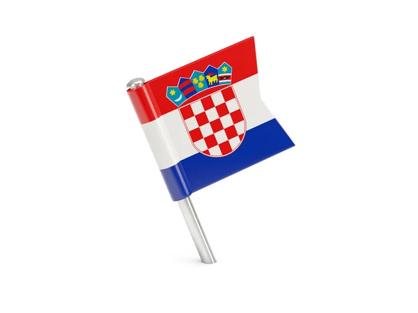 Flagga pin av Kroatien — Stockfoto