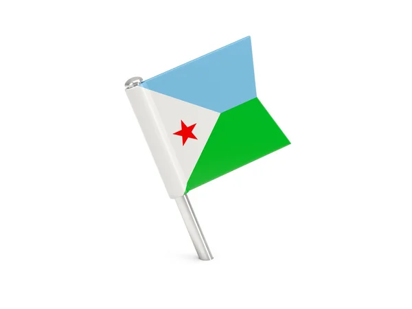 Alfinete de bandeira do djibuti — Fotografia de Stock
