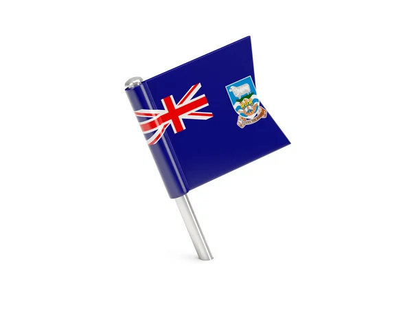 Pin de bandera de las islas Malvinas — Foto de Stock