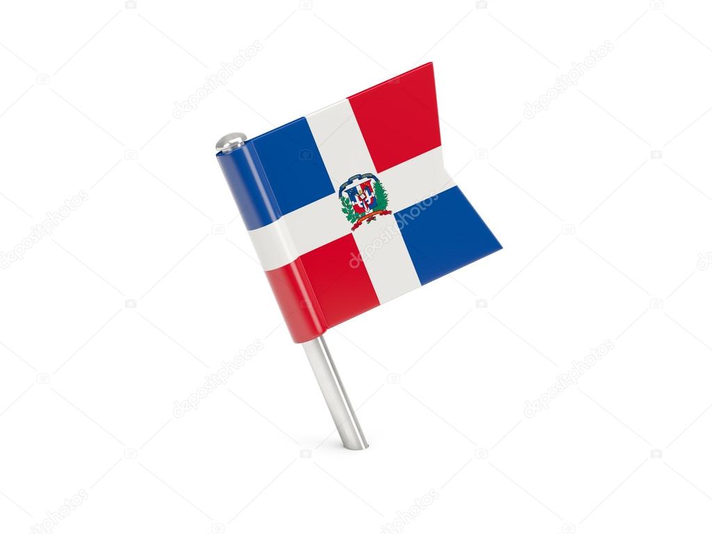 Flag pin of dominican republic