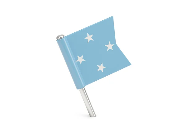 Pin de la bandera de micronesia —  Fotos de Stock