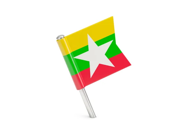 Pin flaga Związku Myanmar — Zdjęcie stockowe