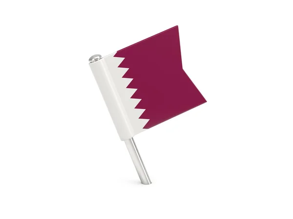 Fahnenanstecknadel von Katar — Stockfoto
