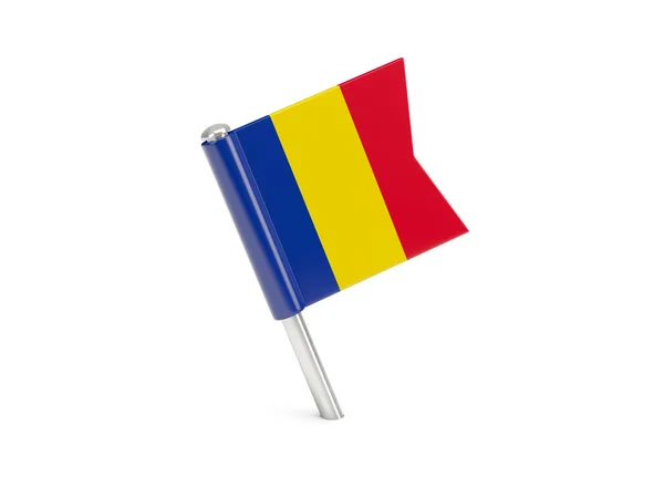 Flag pin of romania — Stock Photo, Image