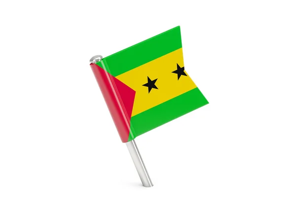 Pin flaga z sao tome and principe — Zdjęcie stockowe