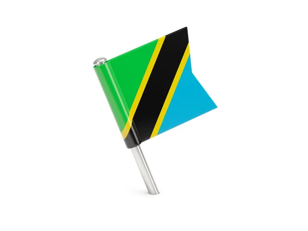 Flag pin of tanzania — Stock Photo, Image