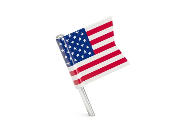 Flag pin of united states of america — Stock Photo, Image