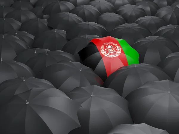 Paraguas con bandera de Afganistán — Foto de Stock