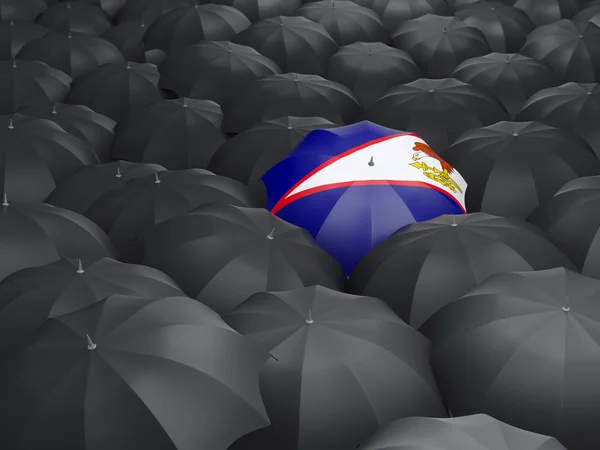 Paraguas con bandera de samoa americana —  Fotos de Stock