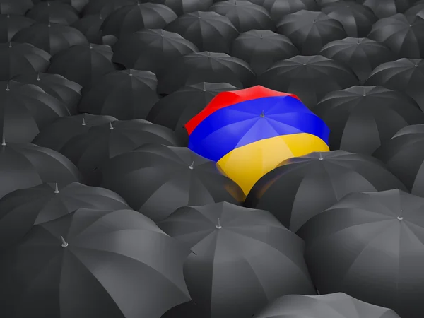 Ermenistan bayrağı ile şemsiye — Stok fotoğraf