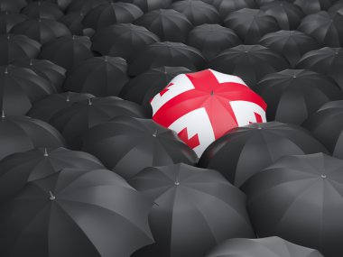 Şemsiye ile Gürcistan bayrağı