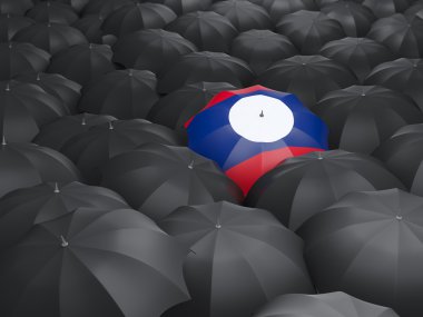 Laos bayrağı ile şemsiye