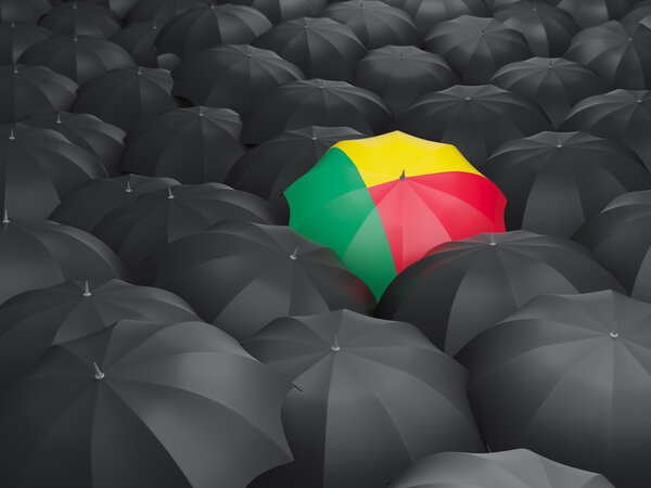 Umbrella with flag of benin