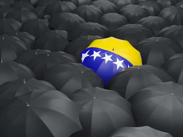 Umbrella with flag of bosnia and herzegovina — Stock Photo, Image