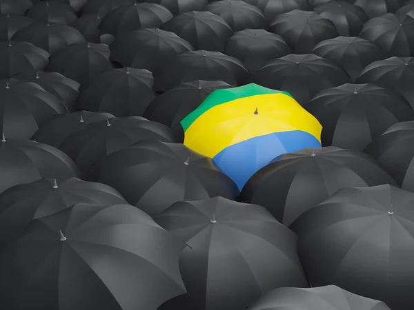Gabon zászlaja esernyő — Stock Fotó