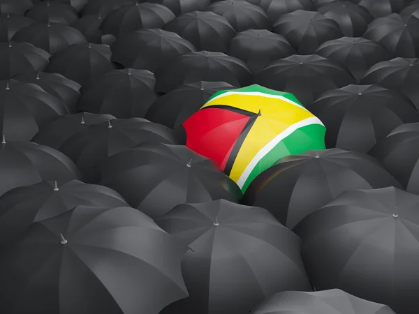 Guyana zászlaja esernyő — Stock Fotó