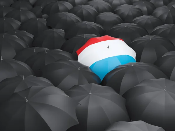 Paraply med flagga Luxemburg — Stockfoto