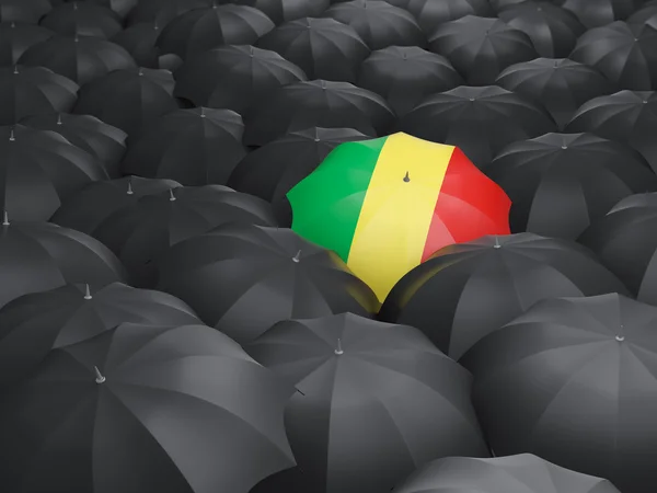 Umbrella with flag of republic of the congo — Stock Photo, Image