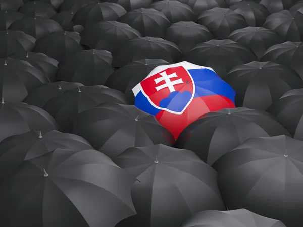 Paraplu met vlag van Slowakije — Stockfoto