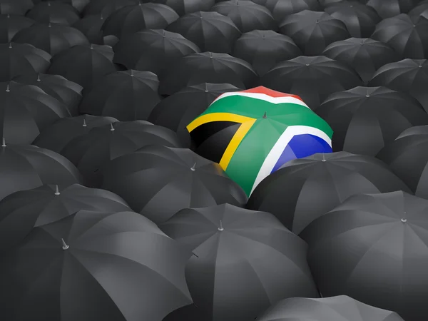 Ομπρέλα με σημαία της Νότιας Αφρικής — Φωτογραφία Αρχείου