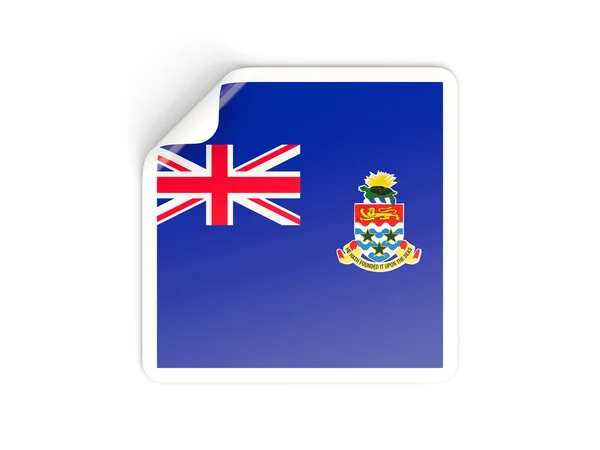 ケイマン諸島の旗の正方形のステッカー — ストック写真