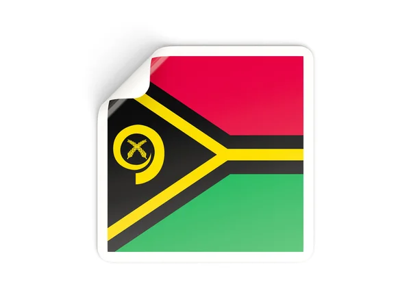 Square sticker with flag of vanuatu — Stock Photo, Image