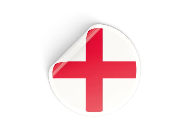 Круглая наклейка с флагом Англии — стоковое фото