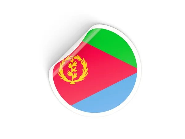 Kerek böllér-val eritrea zászlaja — Stock Fotó