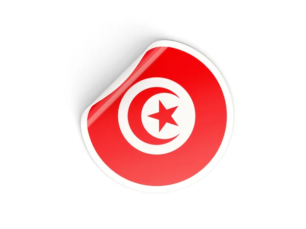 Kerek matrica, zászló, Tunézia — Stock Fotó