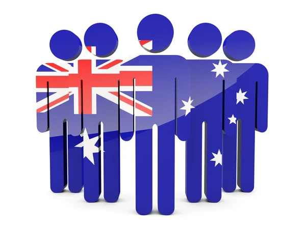 Persone con bandiera di australia — Foto Stock