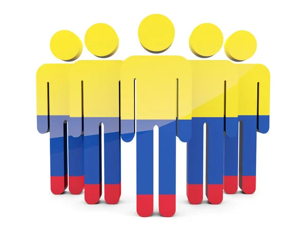 Personas con bandera de colombia — Foto de Stock