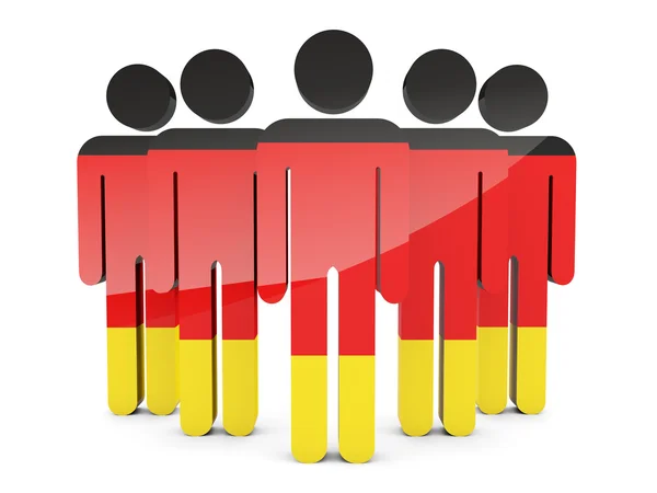 Persone con bandiera della Germania — Foto Stock