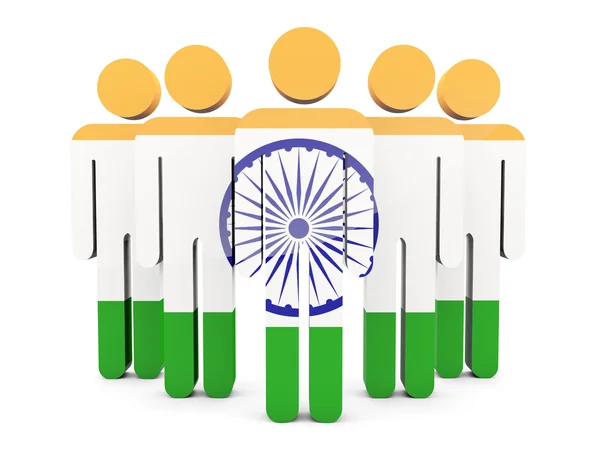 People with flag of india — Stock Photo, Image