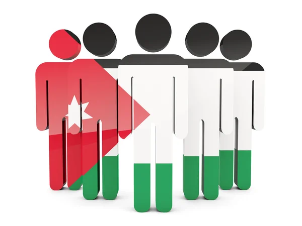 People with flag of jordan — Stock Photo, Image