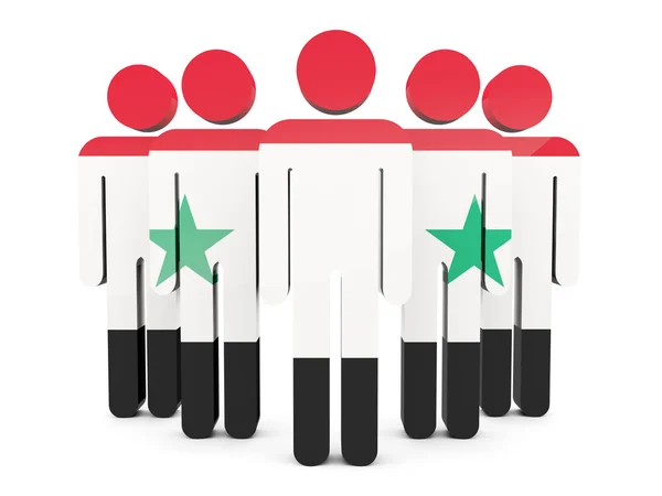 Emberek Szíria zászlaja — Stock Fotó