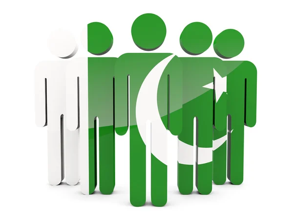 People with flag of pakistan — Stock Photo, Image