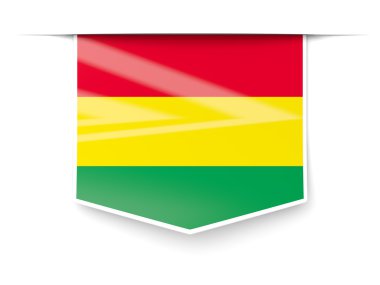 Bolivya'nın bayrak ile kare etiketi