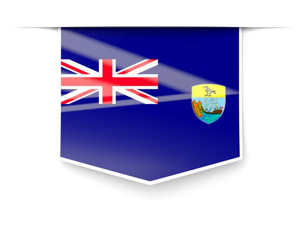 Kwadrat etykieta flaga Wyspy Świętej Heleny — Zdjęcie stockowe