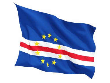 cape verde Cumhuriyeti bayrağı sallayarak