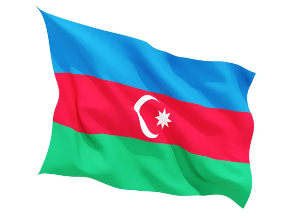 Vlající vlajka Ázerbájdžánu — Stock fotografie