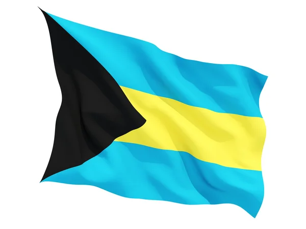 Waving flag of bahamas — Stock Photo, Image