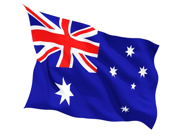 Zwaaiende vlag van Australië — Stockfoto