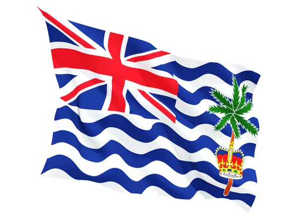 Britanya Hint Okyanusu Toprakları bayrağı sallayarak — Stok fotoğraf